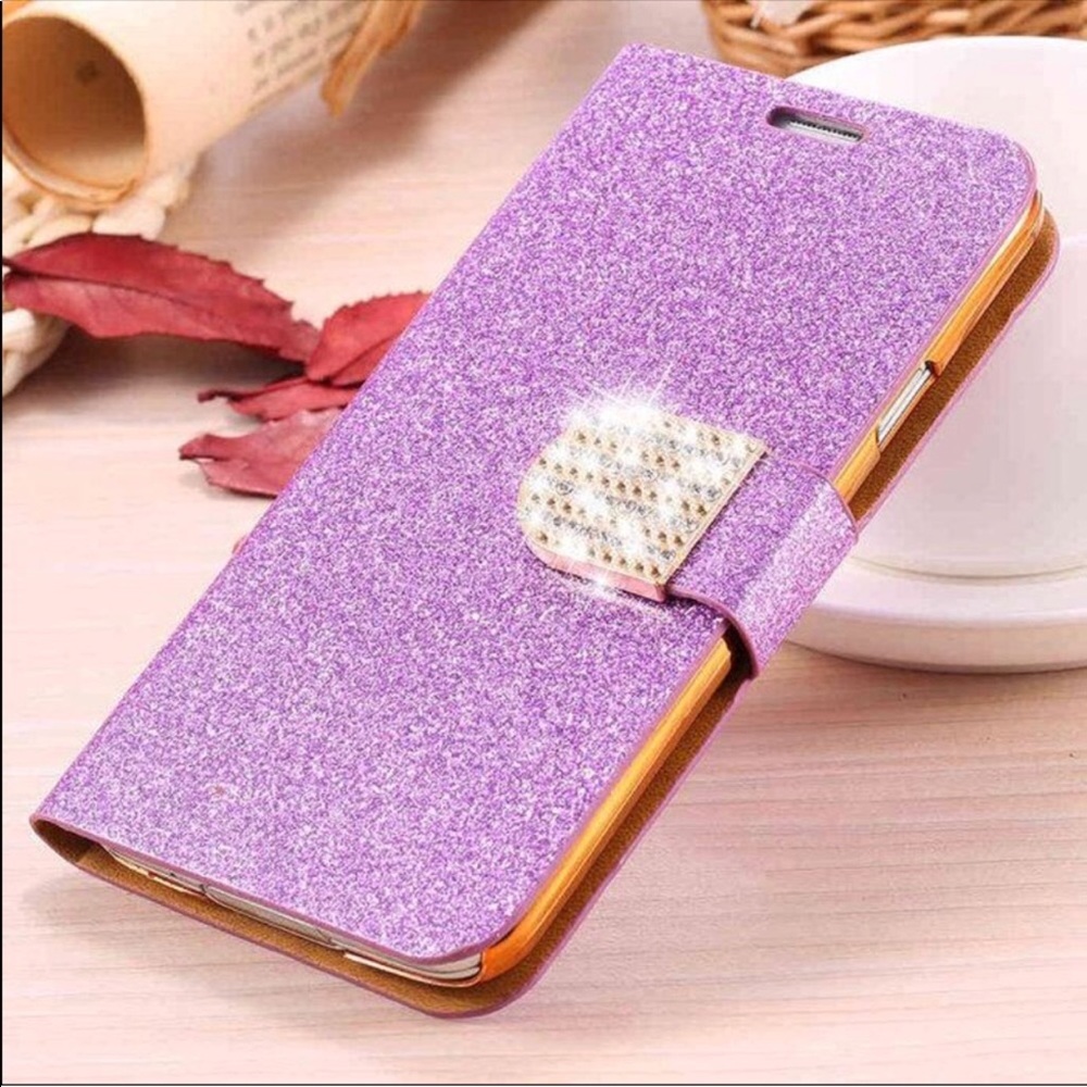 Leather Glitter Wallet Case iPhone 7 iPhone 8